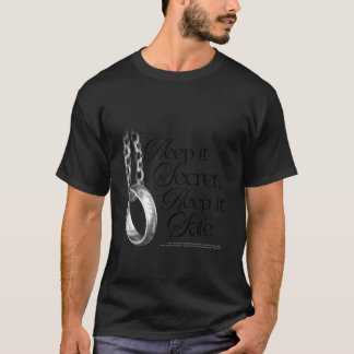 Camiseta Citação do Anel de Fantasia Mantenha em Segredo Ma