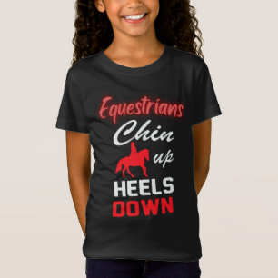 Camiseta Citação do Anel Equestre em T-Sh Vermelho e Branco