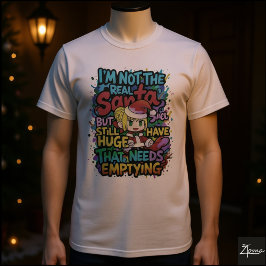 Camiseta Citação do Anime Santa Enorme Precisa de Esvaziame