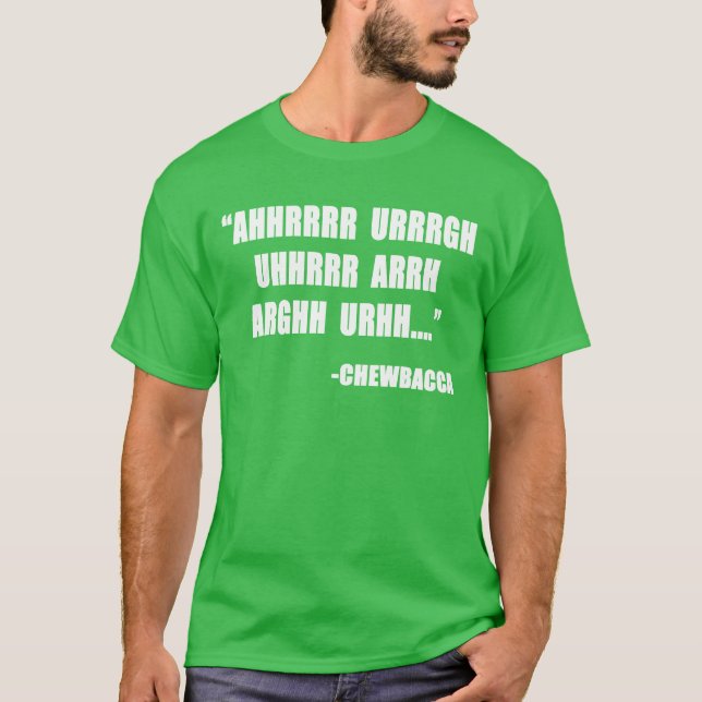 Camiseta Citação do Chewbacca menino (Frente)