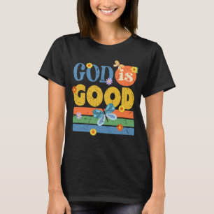 Camiseta citação do Deus cristão Deus é Bom 