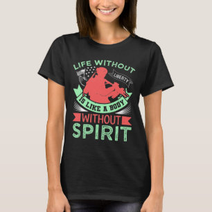 Camiseta Citação do Dia da Independência em 4 de julho