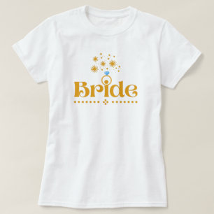 Camiseta Citação do Dourado Casamento Noturno de Bride He