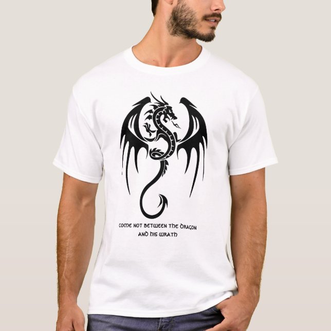 Camiseta Citação do Dragão e Shakespeare do Estilo Celular (Frente)