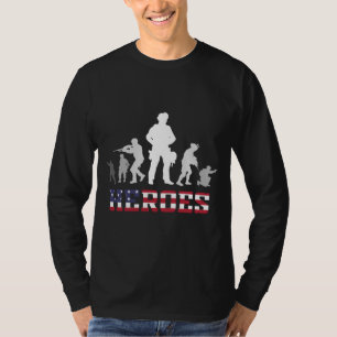 Camiseta Citação do Exército Militar de Combate a Herói