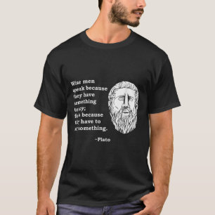 Camiseta Citação do Filósofo Plato - Nerd de Estudantes de 