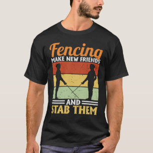 Camiseta Citação do Funny Fencer 