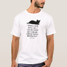 Camiseta Citação do Gato de Mark Twain