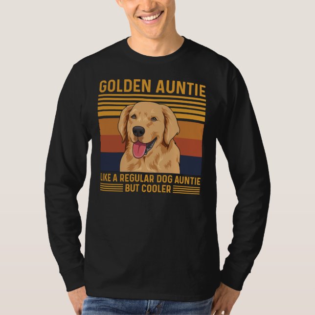 Camiseta Citação Do ouro Retriever Para Uma Tia Ouro (Frente)
