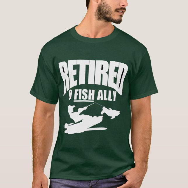 Camiseta Citação do pescador aposentado (Frente)