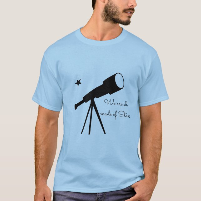 Camiseta Citação do telescópio Stars (Frente)