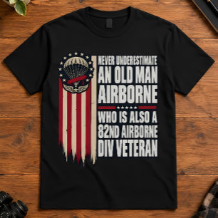 Camiseta Citação do Veterano Aerotransportado da Divisão Ae