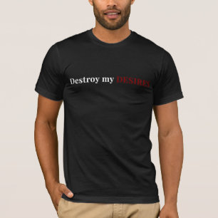 Camiseta Citação Dostoevsky Destruir Meus Desejos Subterrân