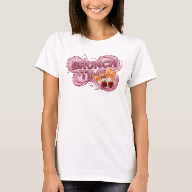 Camiseta Citação Dynamic Pink BRUNCH TIME (Frente)