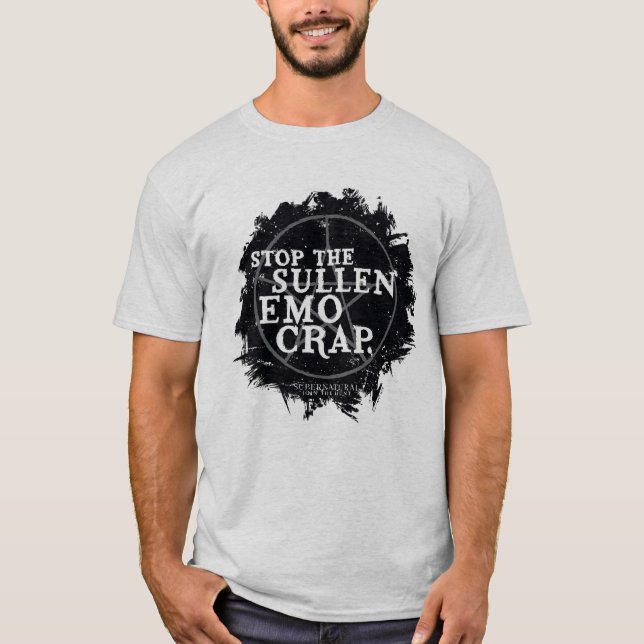 Camiseta Citação "Emo" sobrenatural (Frente)