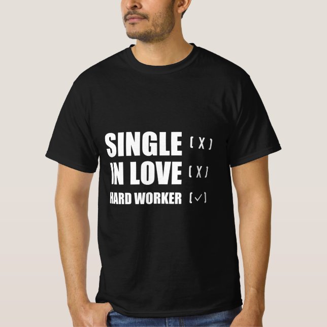 Camiseta citação engraçada da cara solteiro (Frente)