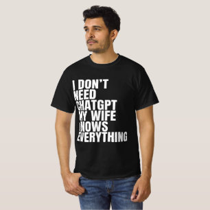 Camiseta Citação engraçada da esposa Chatgpt