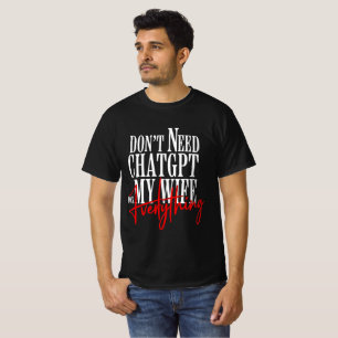 Camiseta Citação engraçada da esposa Chatgpt