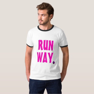 Camiseta Citação Engraçada Da Pista Com Texto Rosa