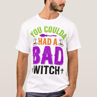 Camiseta Citação engraçada de bruxa ruim de Halloween Desig