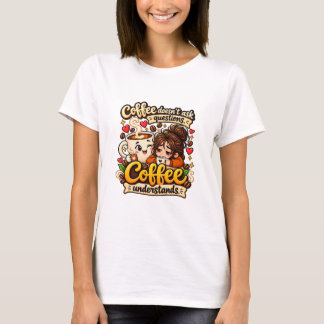 Camiseta Citação engraçada de café me entende