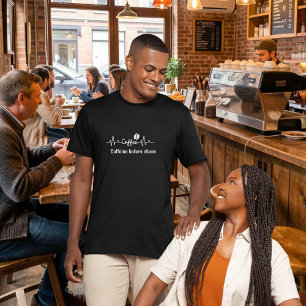 Camiseta Citação engraçada de café no trabalho Cafeína ante