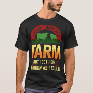 Camiseta Citação engraçada de fazenda trator vaca homem mul