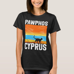 Camiseta Citação engraçada de gato Pawphos Chipre Adequada