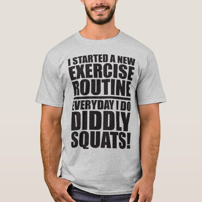 Camiseta Citação Engraçada De Gym - Esquadras Didritas (Frente)