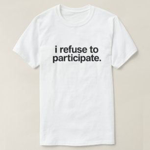 Camiseta Citação engraçada de introvertido "Recuso-me a par
