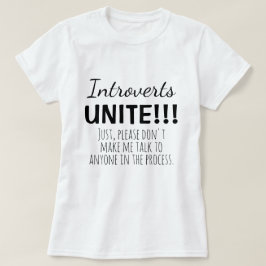 Camiseta Citação engraçada de introvertidos unidos sem fala