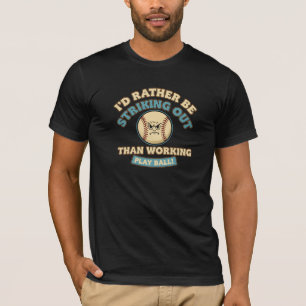 Camiseta Citação engraçada de jogador de beisebol - Eu pref