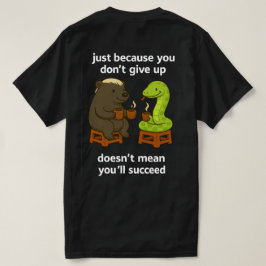 Camiseta Citação engraçada de meme de cobra animal de desen