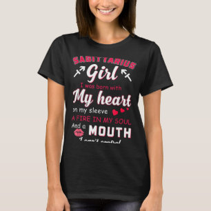 Camiseta Citação engraçada de menina de Sagitário com signo