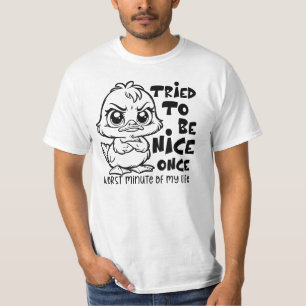 Camiseta Citação Engraçada de Pato Humor Sarcástico para Am