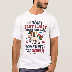 Camiseta Citação Engraçada de Peido de Unicórnio Vintage Ar