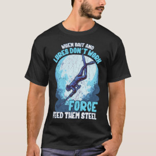 Camiseta Citação engraçada de pesca com arpão meme terno mo