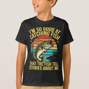 Camiseta Citação engraçada de pesca Funny B Isca de pesca H