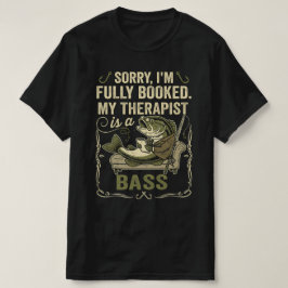 Camiseta Citação Engraçada de Pesca Meu Terapeuta é um Roba