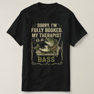 Camiseta Citação Engraçada de Pesca Meu Terapeuta é um Roba