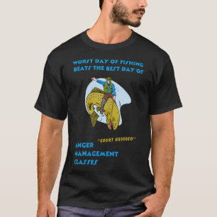 Camiseta Citação Engraçada de Pesca, Os Piores Dias de Pesc
