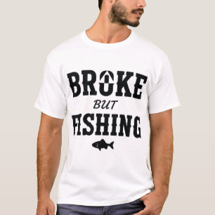 Camiseta Citação engraçada de pesca vintage quebrada