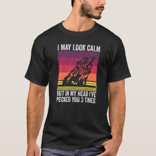 Camiseta Citação engraçada de quem acalma galinhas Eu posso