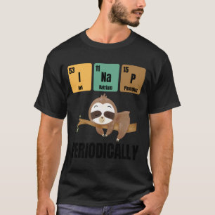 Camiseta Citação engraçada de química preguiça sono