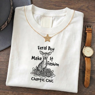 Camiseta Citação Engraçada de Veado Selvagem