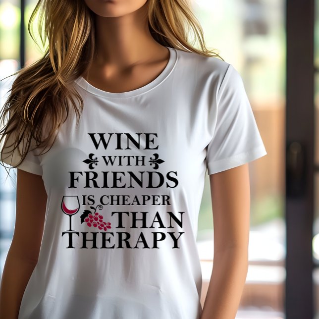 Camiseta citação engraçada de vinho para estudantes amigos (Criador carregado)
