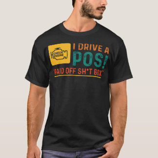 Camiseta Citação Engraçada Dirijo Pos Pago Caixa de Velocid