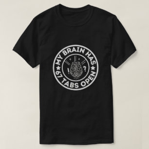 Camiseta Citação engraçada do cérebro caótico Humor confusã