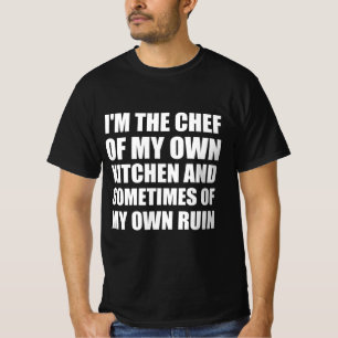 Camiseta citação engraçada do cozinhar