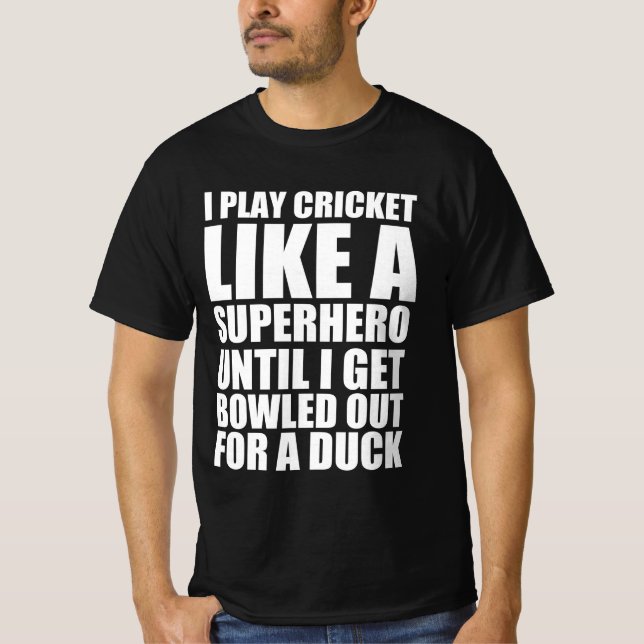Camiseta Citação engraçada do críquete (Frente)